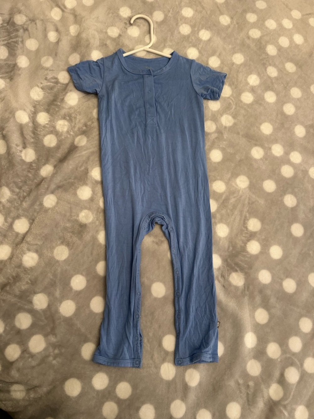 Kyte BABY Light Blue Short-Sleeve Footie One-Piece